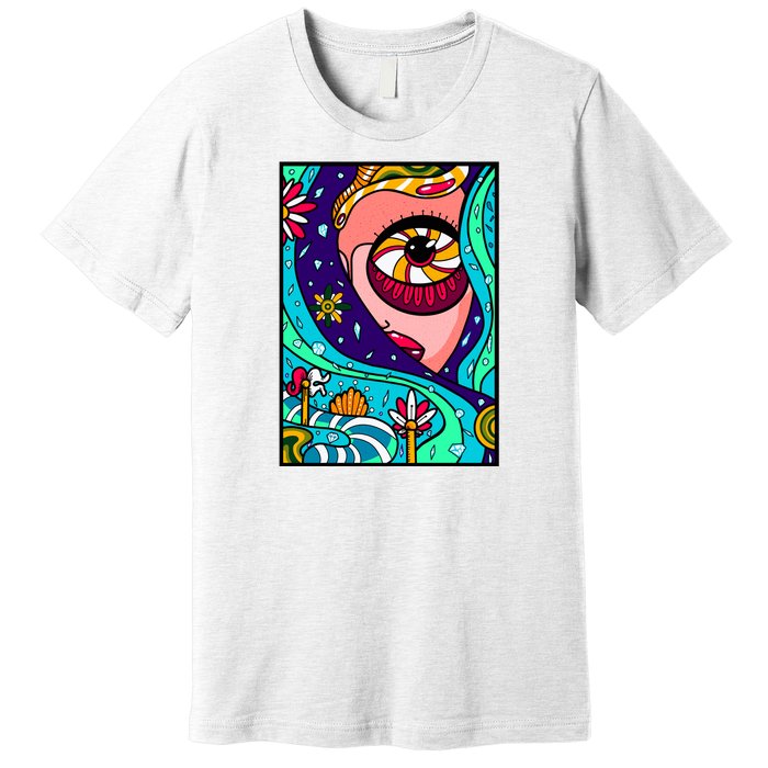 Abstract Sky Girl Premium T-Shirt