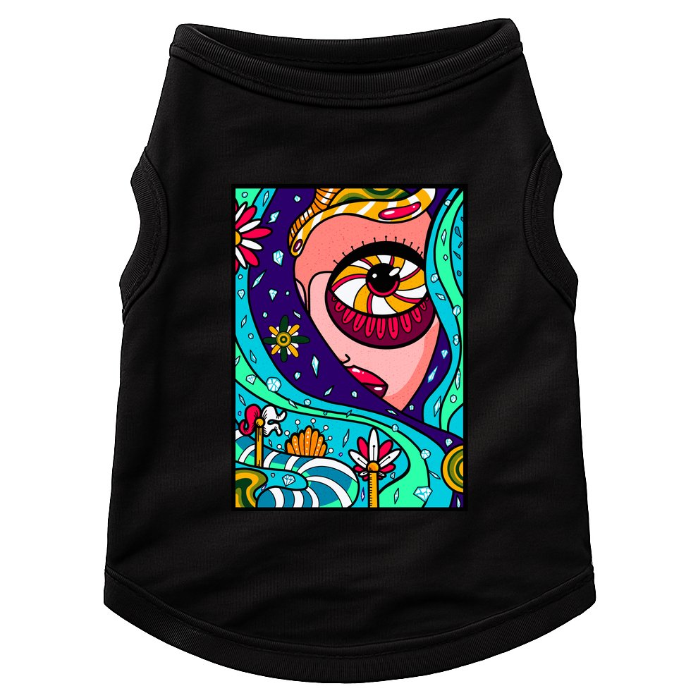 Abstract Sky Girl Doggie Tank