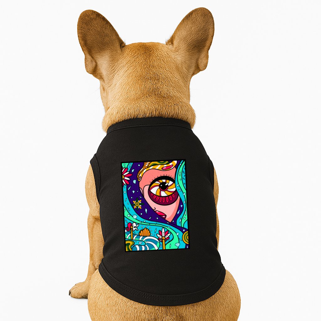 Abstract Sky Girl Doggie Tank