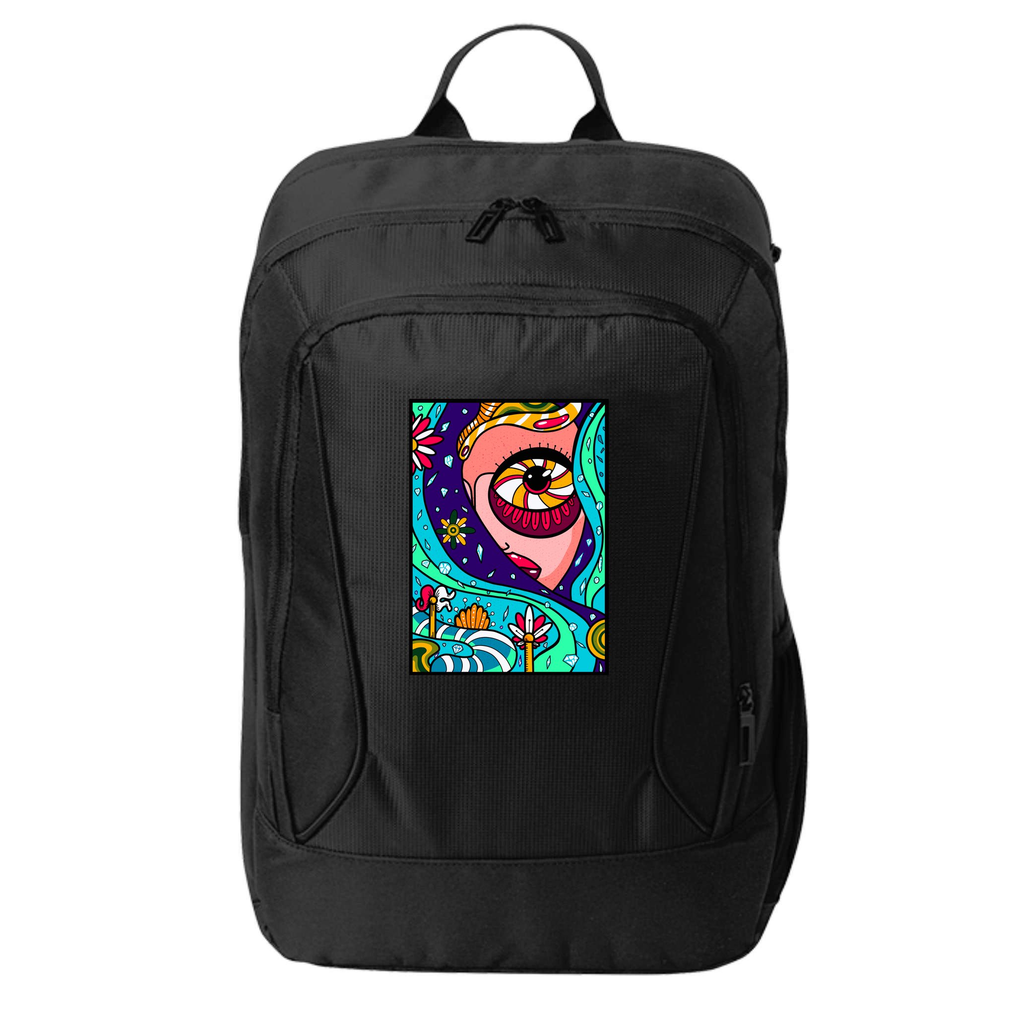 Abstract Sky Girl City Backpack