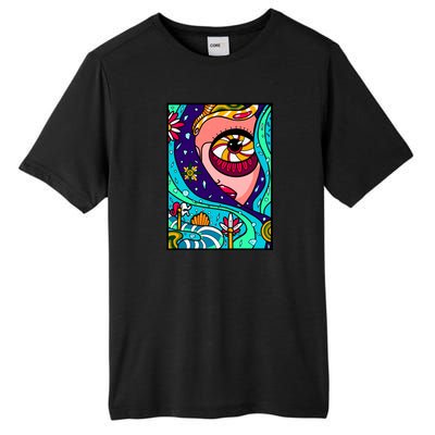 Abstract Sky Girl Tall Fusion ChromaSoft Performance T-Shirt