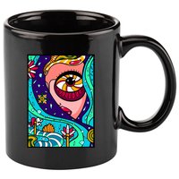 Abstract Sky Girl 11oz C Handle Ceramic Mug