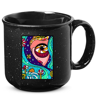 Abstract Sky Girl 15oz Campfire Ceramic Mug
