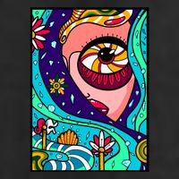 Abstract Sky Girl Beanie