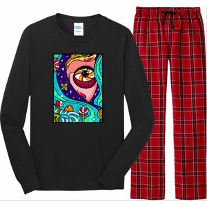 Abstract Sky Girl Long Sleeve Pajama Set