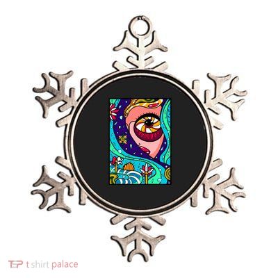 Abstract Sky Girl Metallic Star Ornament