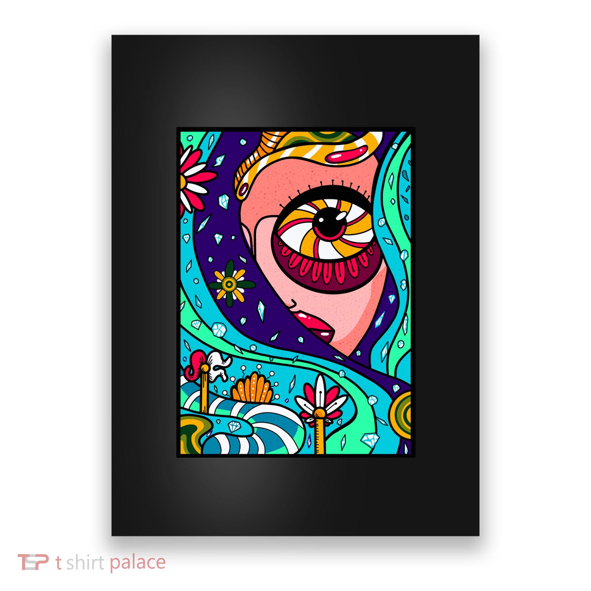 Abstract Sky Girl Poster