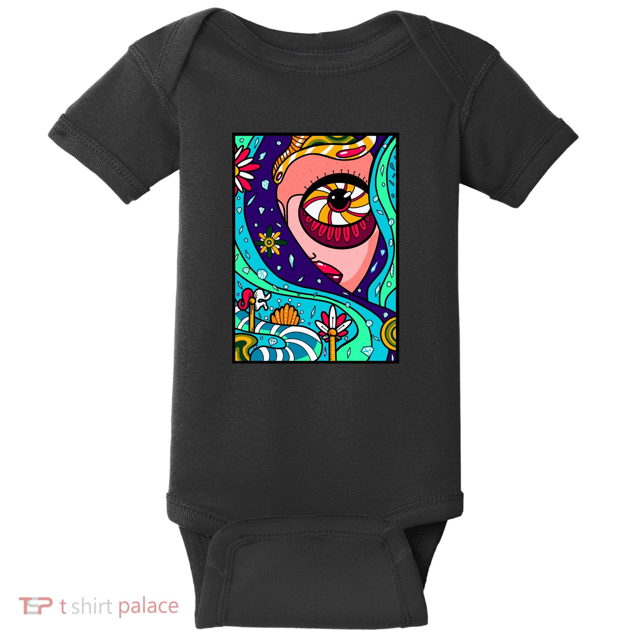 Abstract Sky Girl Baby Bodysuit