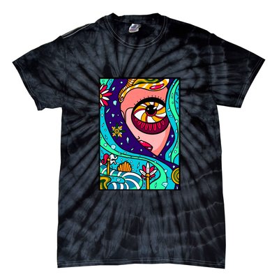Abstract Sky Girl Tie-Dye T-Shirt