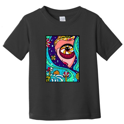 Abstract Sky Girl Toddler T-Shirt