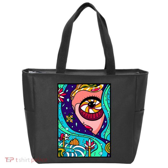 Abstract Sky Girl Zip Tote Bag