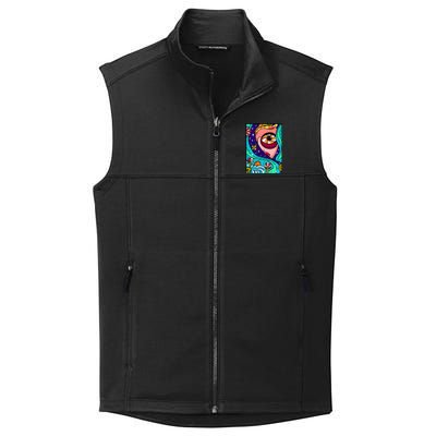 Abstract Sky Girl Collective Smooth Fleece Vest