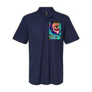 Abstract Sky Girl Softstyle Adult Sport Polo