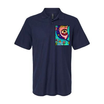 Abstract Sky Girl Softstyle Adult Sport Polo