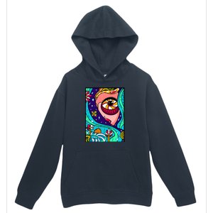 Abstract Sky Girl Urban Pullover Hoodie