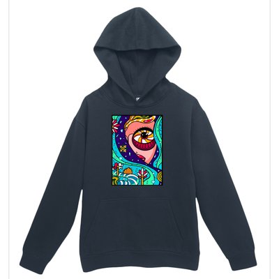 Abstract Sky Girl Urban Pullover Hoodie