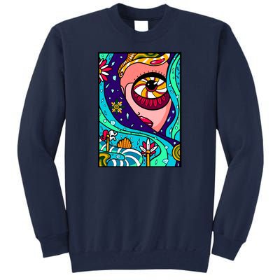 Abstract Sky Girl Tall Sweatshirt