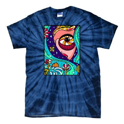 Abstract Sky Girl Tie-Dye T-Shirt