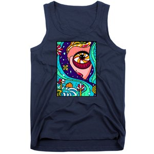 Abstract Sky Girl Tank Top