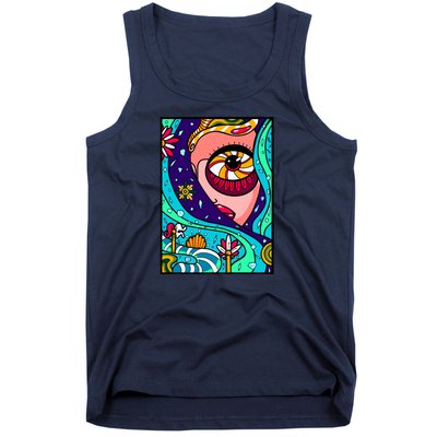 Abstract Sky Girl Tank Top