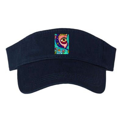 Abstract Sky Girl Valucap Bio-Washed Visor