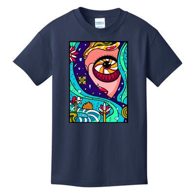 Abstract Sky Girl Kids T-Shirt