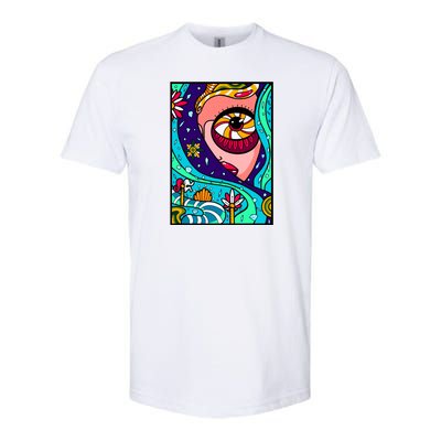 Abstract Sky Girl Softstyle® CVC T-Shirt