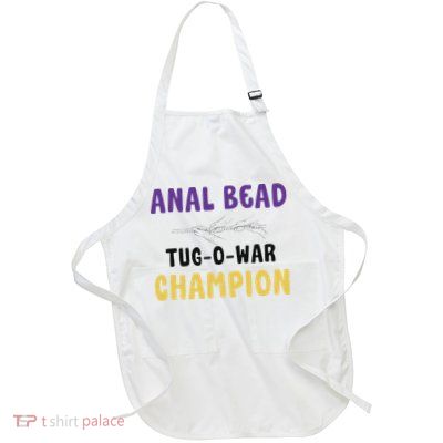 Anal Bead Tug O War Champion Full-Length Apron With Pockets