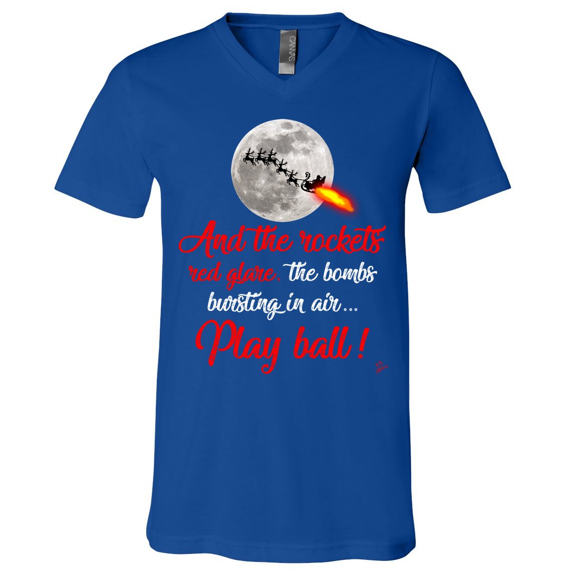 Aunt Bethany Tee Funny Christmas Ugly Sweater Look Patriotic Gift V-Neck T-Shirt