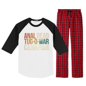 Anal Bead Tugowar Champion Funny Saying Raglan Sleeve Pajama Set