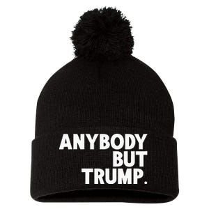 Anybody But Trump Pom Pom 12in Knit Beanie