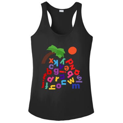 Alphabet Boom Tree Ladies PosiCharge Competitor Racerback Tank