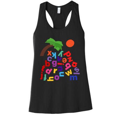 Alphabet Boom Tree Women's Racerback Tank