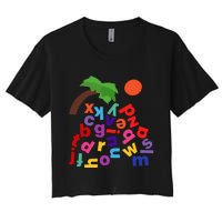 Alphabet Boom Tree Women's Crop Top Tee