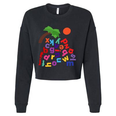 Alphabet Boom Tree Cropped Pullover Crew