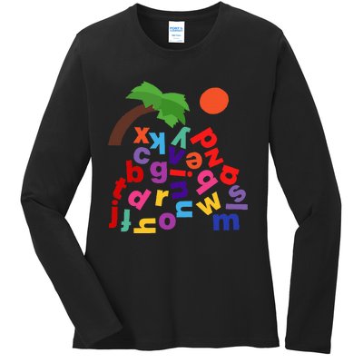 Alphabet Boom Tree Ladies Long Sleeve Shirt