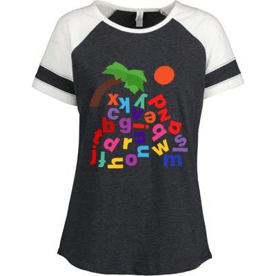 Alphabet Boom Tree Enza Ladies Jersey Colorblock Tee