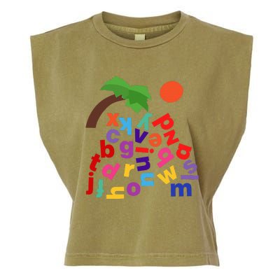 Alphabet Boom Tree Garment-Dyed Women's Muscle Tee