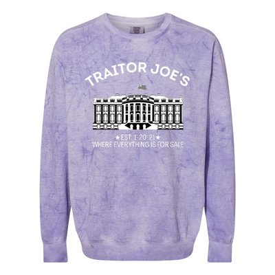 Anti Biden Traitor Joe's Shirt Everything For Sale MAGA Biden Traitor Joe Meme Colorblast Crewneck Sweatshirt