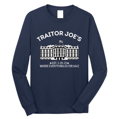 Anti Biden Traitor Joe's Shirt Everything For Sale MAGA Biden Traitor Joe Meme Long Sleeve Shirt