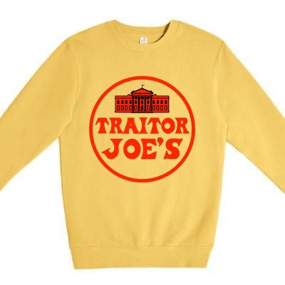 Anti Biden Traitor Joe's Shirt 2024 Trump Support 2024 Biden Traitor Joe Meme Premium Crewneck Sweatshirt