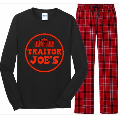 Anti Biden Traitor Joe's Shirt 2024 Trump Support 2024 Biden Traitor Joe Meme Long Sleeve Pajama Set