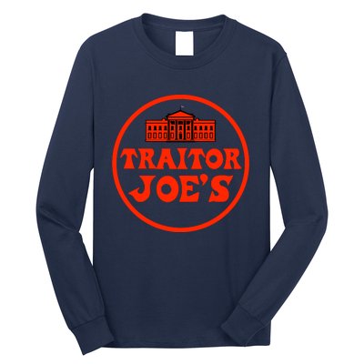 Anti Biden Traitor Joe's Shirt 2024 Trump Support 2024 Biden Traitor Joe Meme Long Sleeve Shirt