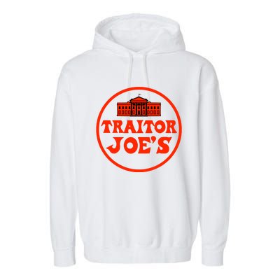 Anti Biden Traitor Joe's Shirt 2024 Trump Support 2024 Biden Traitor Joe Meme Garment-Dyed Fleece Hoodie