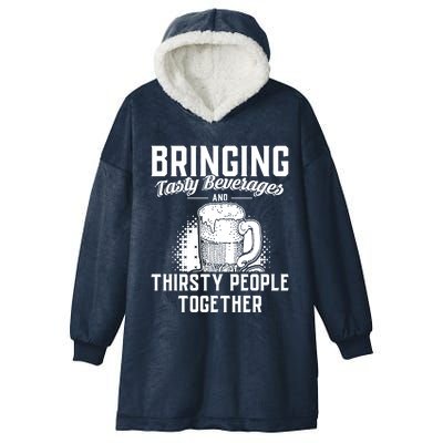 Alcohol Bringing Thirsty People Together Beer Gift Hooded Wearable Blanket