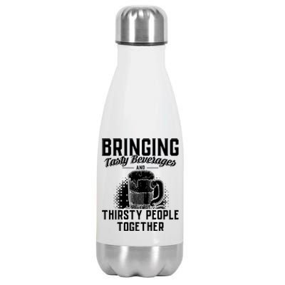 Alcohol Bringing Thirsty People Together Beer Gift Stainless Steel Insulated Water Bottle