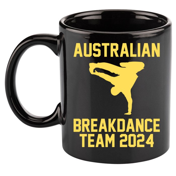 Australian Breakdance Team 2024 Funny Breakdancing Meme 24 11oz C Handle Ceramic Mug