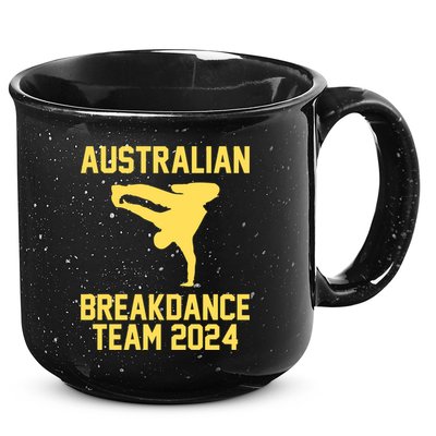Australian Breakdance Team 2024 Funny Breakdancing Meme 24 15oz Campfire Ceramic Mug