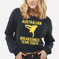 Australian Breakdance Team 2024 Funny Breakdancing Meme 24 Cropped Pullover Crew