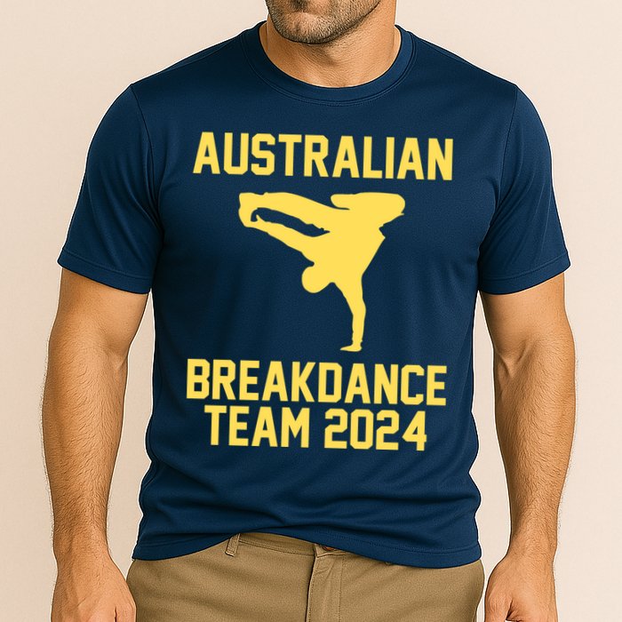 Australian Breakdance Team 2024 Funny Breakdancing Meme 24 Cooling Performance Crew T-Shirt